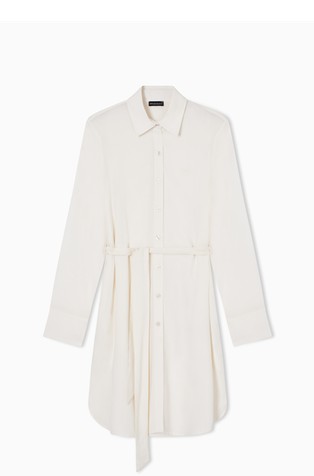 Viscose blend shirt dress