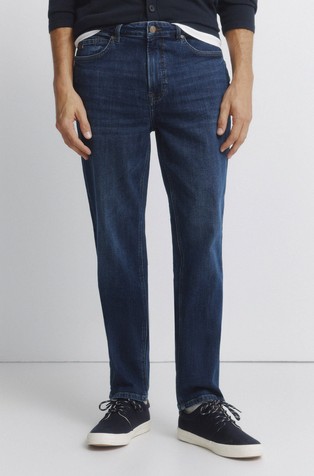 Dark washed slim fit jeans