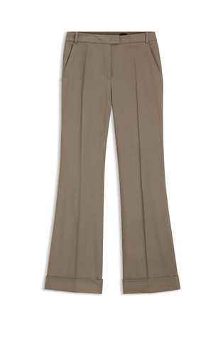 Flared-fit trousers in stretch gabardine
