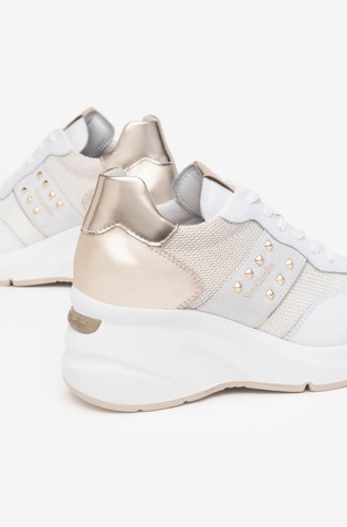 NEROGIARDINI Wedge heel sneakers White/Silver 4