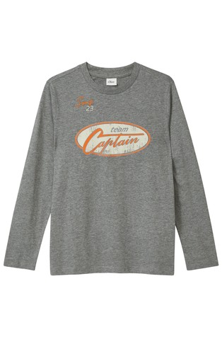 T-shirt with print and embroidery