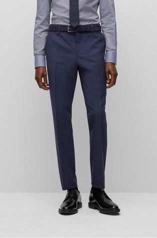 Slim-fit trousers in stretch virgin wool