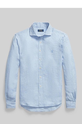 Custom fit Houndstooth Linen Shirt