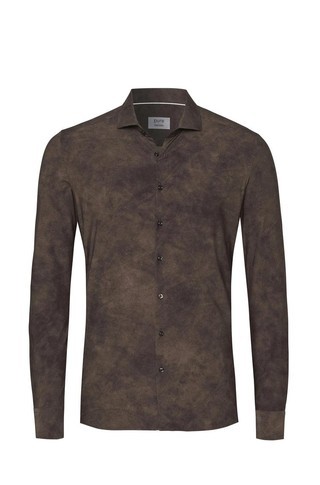 Functional fit shirt with long sleeves and marble pattern