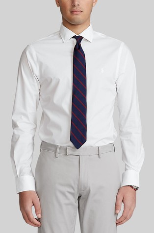 Slim fit srajca iz bombažnega poplina