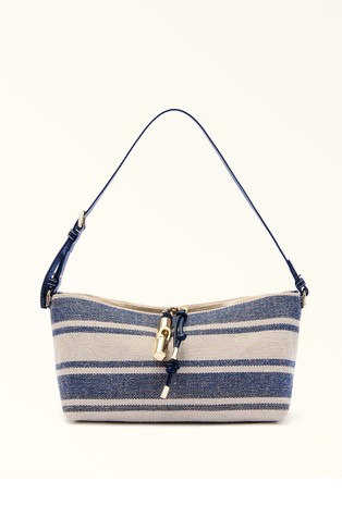 Small Striped Canvas Shoulder Bag