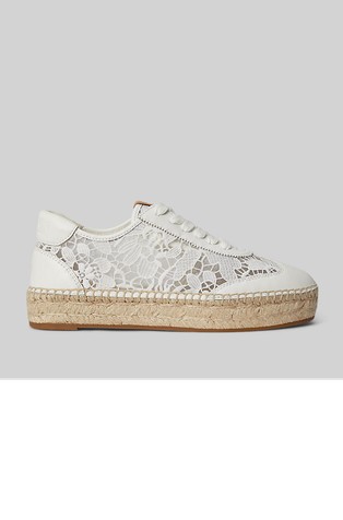 Luize Crocheted Lace Espadrille Trainer