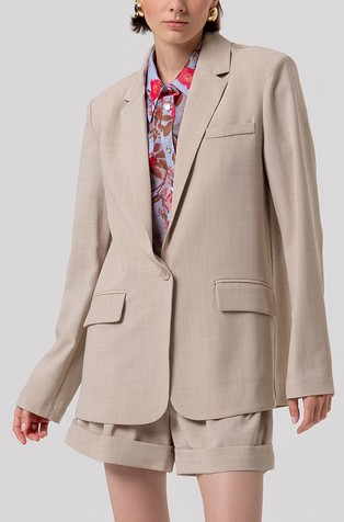 Oversized fit suknjič z enorednim zapenjanjem