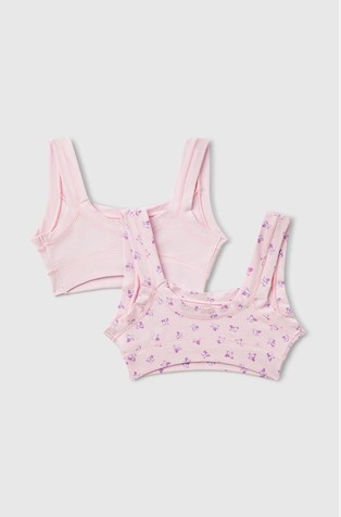 BENETTON Two bras in super stretch organic cotton Pink 2