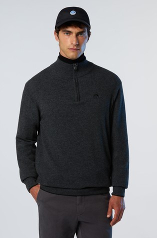 Cashmere blend half-zip sweater