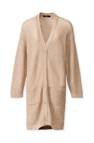 Oversized fit pletena jopa z bleščicami