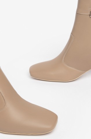 NEROGIARDINI Usnjeni gležnjarji Bež - Beige 3