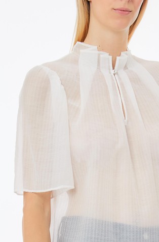 LIU JO Sheer short-sleeved blouse White 3