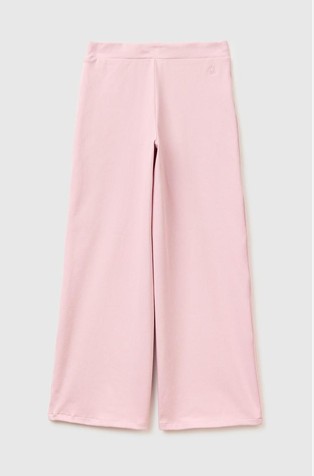 Bombažne hlače s širokimi hlačnicami