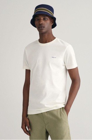 Slim fit majica s kontrastnim logotipom