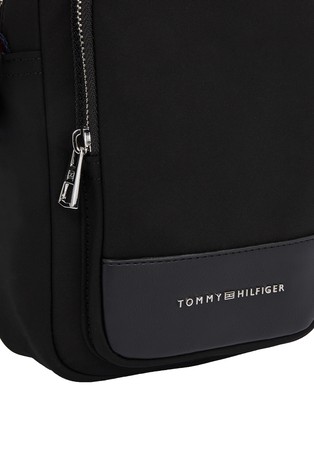 TOMMY HILFIGER TH Business torba za čez ramo s kovinskim logotipom Črna - Black 4