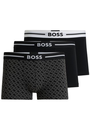 Paket 3 bombažnih boksaric z logo pasom