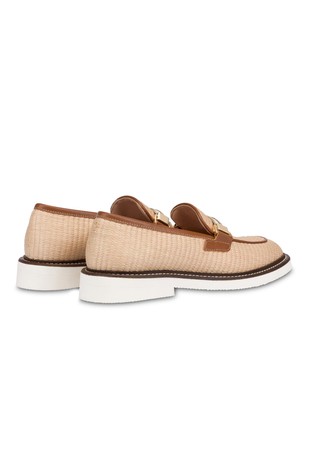POLLINI Mannish Raffia Loafers Desert / Rodeo 3