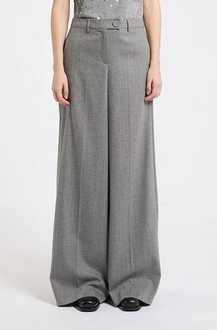 Flared fit trousers in wool blend
