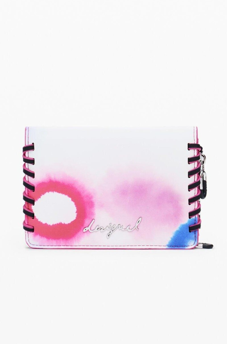 DESIGUAL Small wallet with tie-dye print Multi 