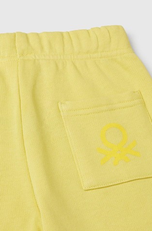 BENETTON Kratke hlače iz organskega bombaža Rumena - Yellow Colour 3