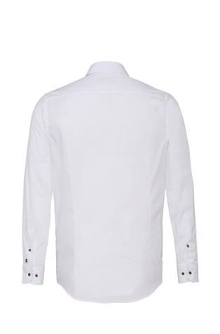 PURE H.TICO Slim fit City srajca z dolgimi rokavi Bela - White 2