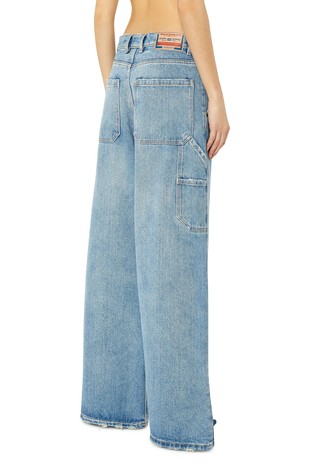 DIESEL Straight jeans hlače - D-Sire 0EMAG Modra - Light Blue 2