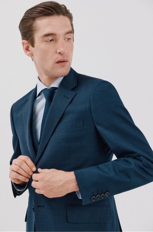 CORTEFIEL Slim fit blazer in wool blend Blue 5