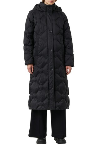 Dolga prešita bunda z notranjima naramnicama