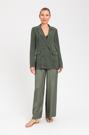 Viscose satin wide-leg trousers