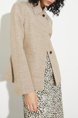 Slim-fit shirt jacket in viscose-blend