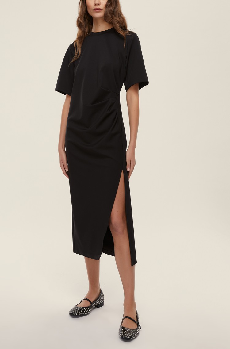 MARELLA Jersey obleka s kratkimi rokavi Črna - Black 