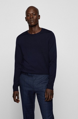 Virgin-wool sweater in a slim fit