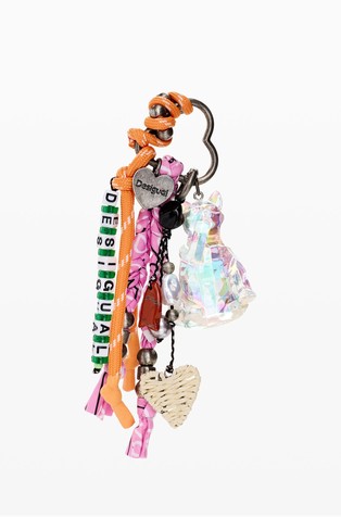 Keychain with Multi-Charm Design