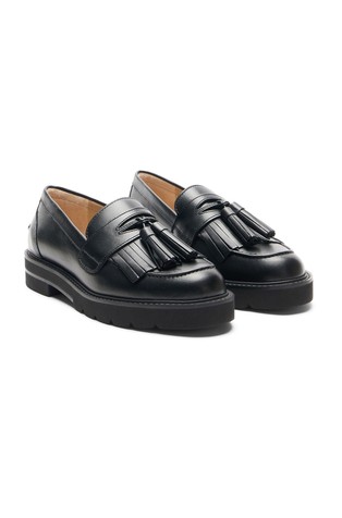 STUART WEITZMAN Mila leather loafers Black 2