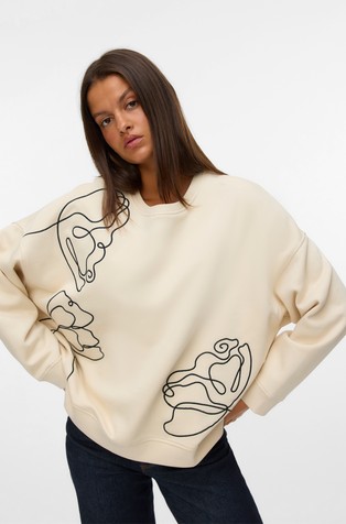 VMIVALO pulover s potiskom