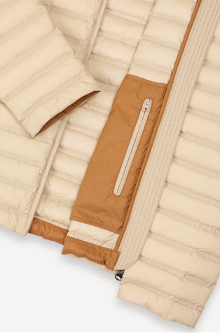 COLMAR Hooded down jacket with seamless quilting Beige 3