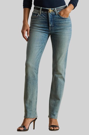High-rise Straight Jeans