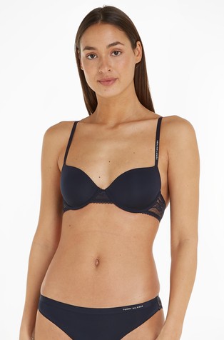 Lace Trim Balconette Bra