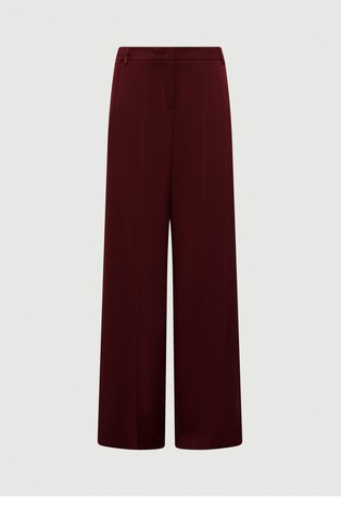 Satin high-waisted trousers