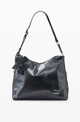 Srednje velika torbica s cvetličnim obeskom