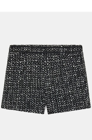 Kratke hlače iz tvida s svetlečimi lureks vlakni