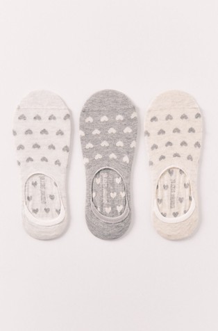 Paket 3 parov stopalk z motivi srčkov