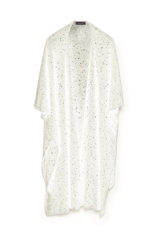 Long cape-style knitted cardigan