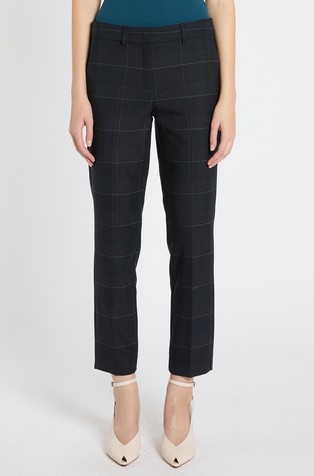 Slim fit hlače s karirastim vzorcem