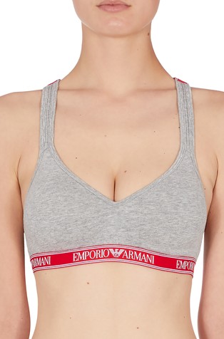 EMPORIO ARMANI Padded bra with signature logo trim