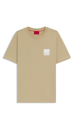 Cotton-jersey T-shirt with logo print