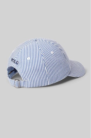 RALPH LAUREN Črtasta kapa s šiltom Modra - Cruise Royal Seersucker 2