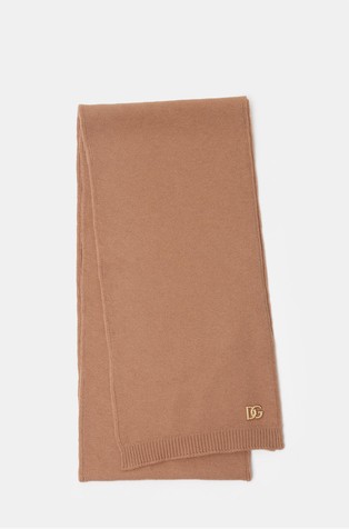 Knitted scarf in virgin wool with DG logo