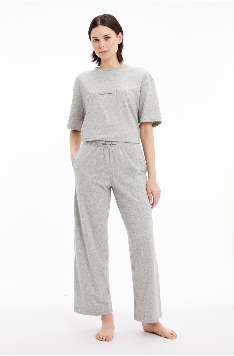 CALVIN KLEIN Pants Pyjama Set - Embossed Icon Gray 